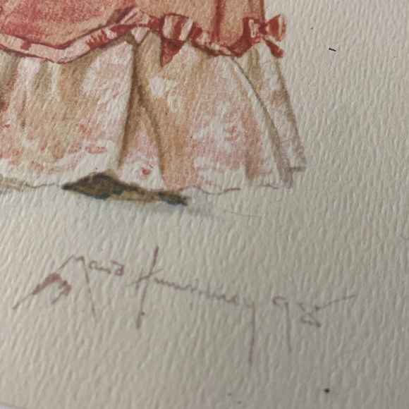 Maud Humphrey Vintage Victorian Framed Art Print First Party 1982 - Picture 4 of 11